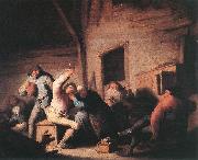 Carousing peasants in a tavern.